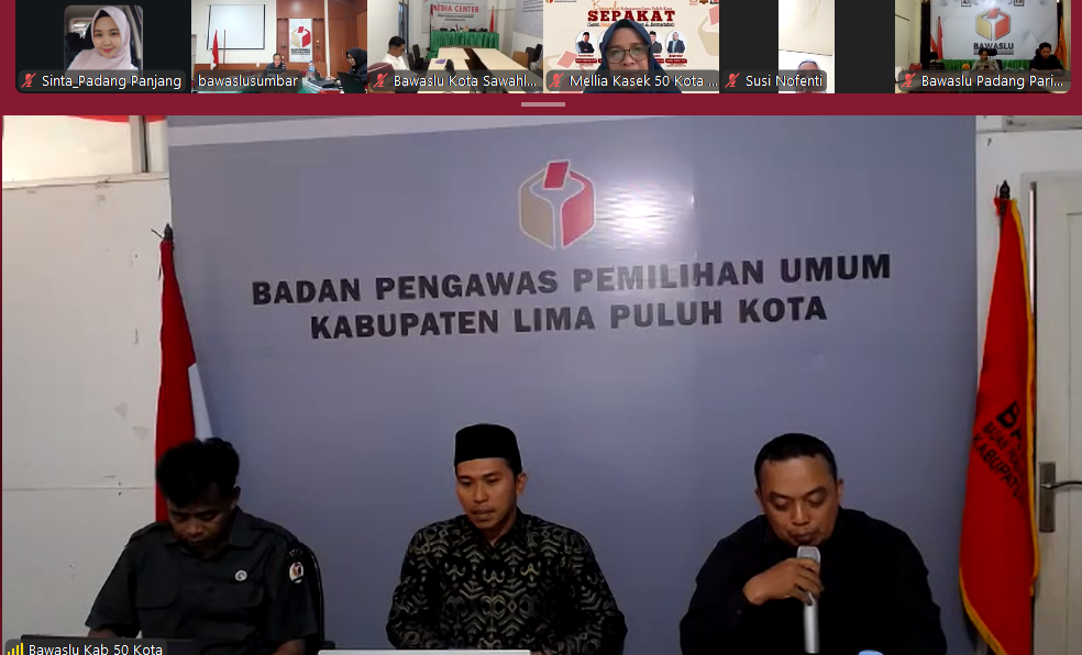Bawaslu Kota Padang Panjang mengikuti program SEPAKAT yang diselenggarakan oleh Bawaslu Kabupaten Lima Puluh Kota pada Senin (15/06/2026)