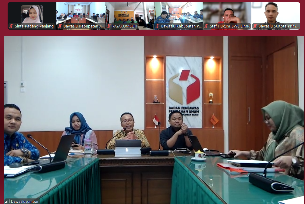 Bawaslu Kota Padang Panjang mengikuti Rapat Penyusunan Kajian Hukum pada Kamis (25/06/2026)