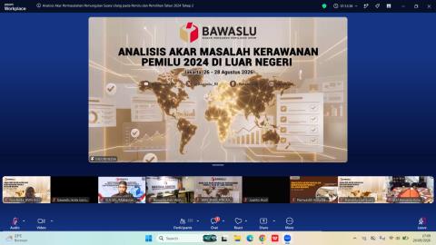 Bawaslu Kota Padang Panjang mengikuti kegiatan Analisis Akar Permasalahan Kerawanan Pemilu Tahun 2024