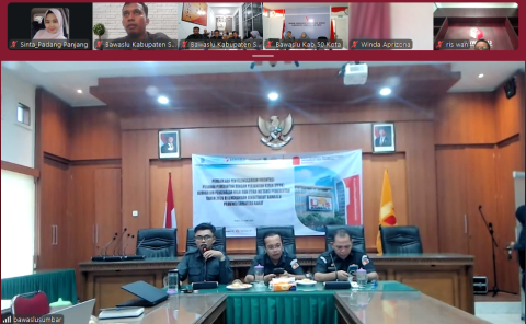 Bawaslu Kota Padang Panjang mengikuti rapat sosialisasi pendelegasian kewenangan pemberian izin cuti Aparatur Sipil Negara (ASN) yang digelar oleh Bawaslu Provinsi Sumatera Barat secara daring pada Selasa (15/09/2026).