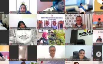 Rapat Penyamaan Persepsi dan Strategi Pelaksanaan Tugas Konsolidasi Demokrasi secara daring