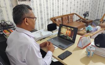 Bawaslu Kota Padang Panjang mengikuti Rapat Dalam Kantor (RDK) Persiapan Pelaksanaan Pendidikan Pengawas Partisipatif (P2P) Bawaslu Provinsi Sumatera Barat Tahun 2026 pada Rabu (10/06/2026).
